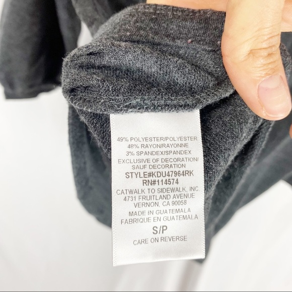 PLEIONE Embellished Gray Floral Sweater - S - Picture 2 of 7